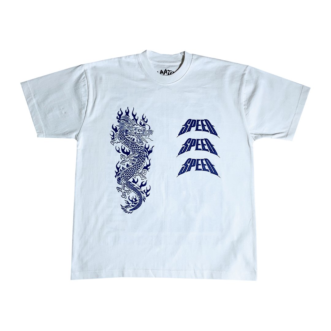 106a Speed ‘Hardcore Mentality’ White T-Shirt - Image 1
