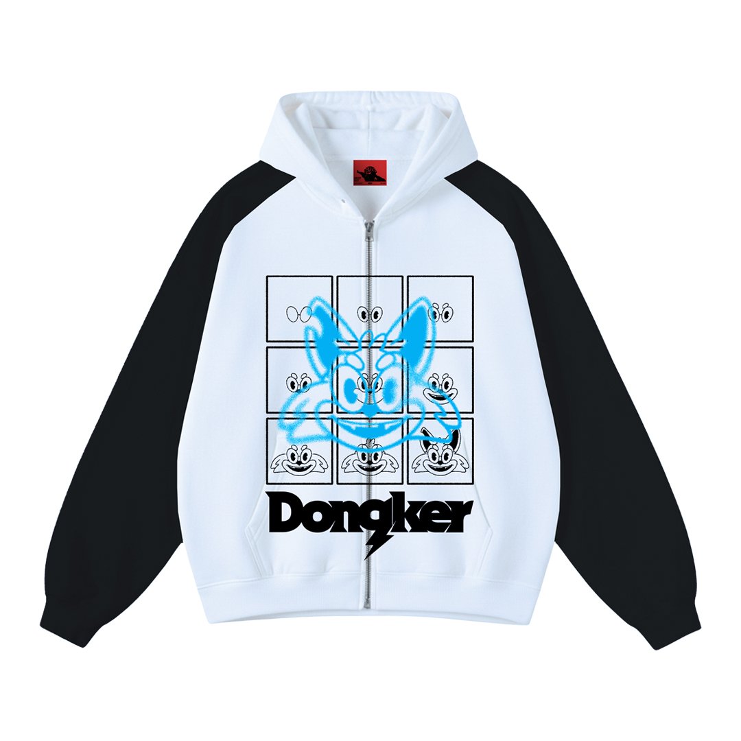Dongker dollar white hoodie 1 Dongker 'Dollar Greedy Dust' White Hoodie - Image 1